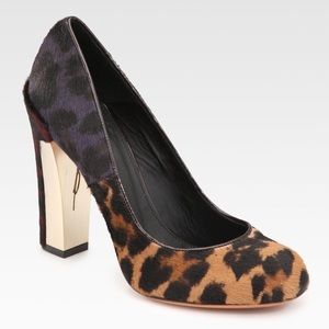 brian atwood patchwork animal print pangea pumps